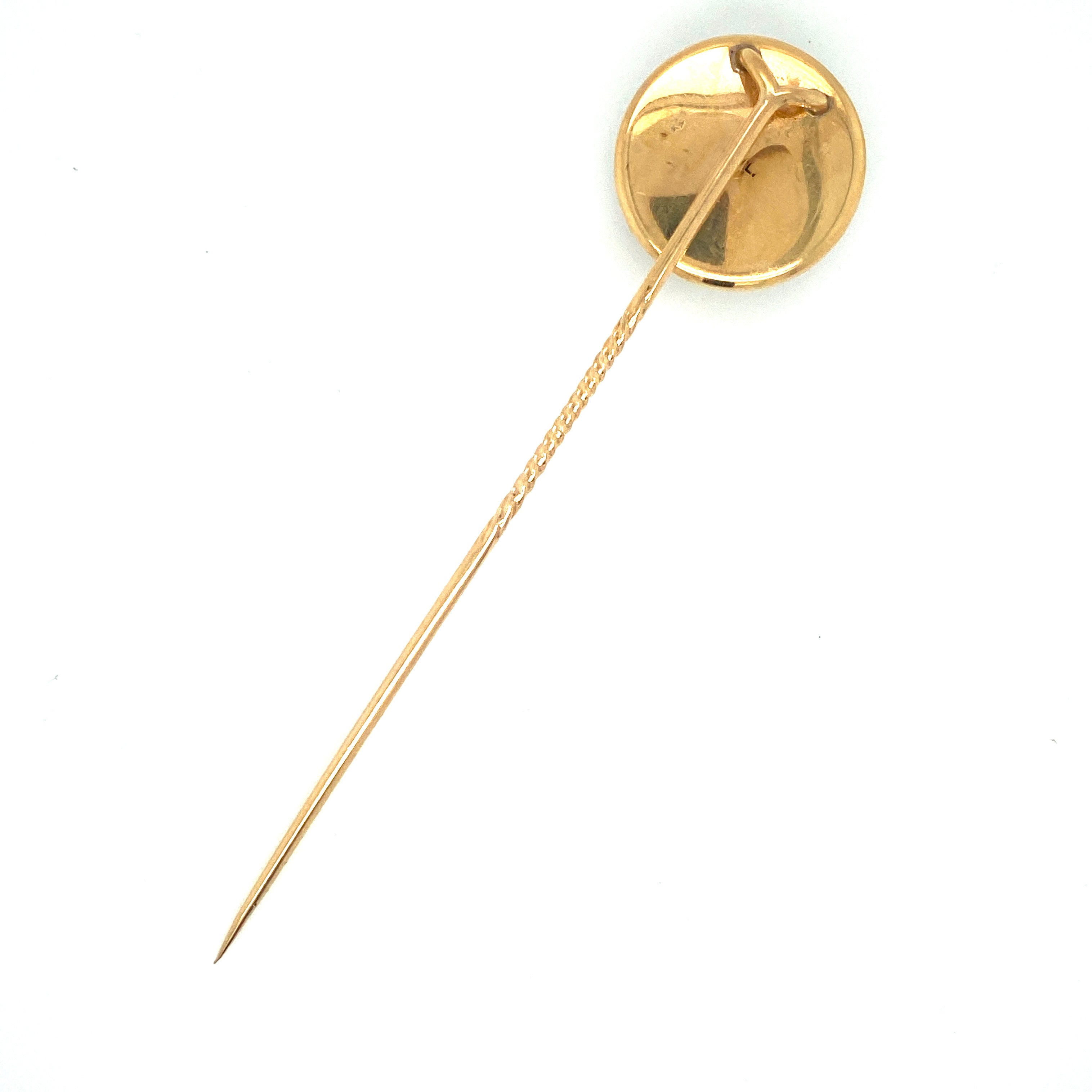 Reverse Intaglio Essex Crystal Polo Match Stickpin - Wildsmith Jewellery Stickpins