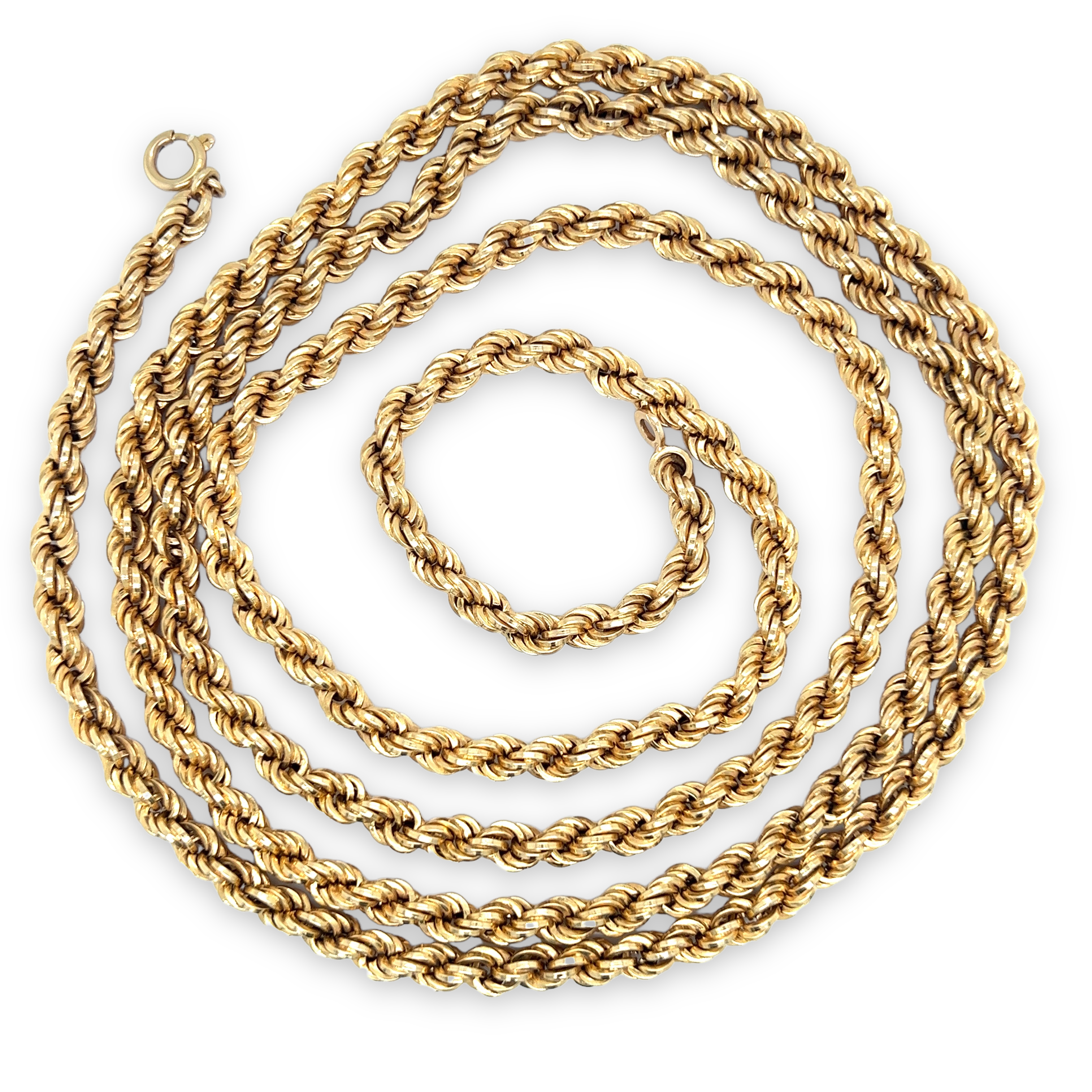 Vintage 18ct Gold Rope Twist Chain - Wildsmith Jewellery Necklaces