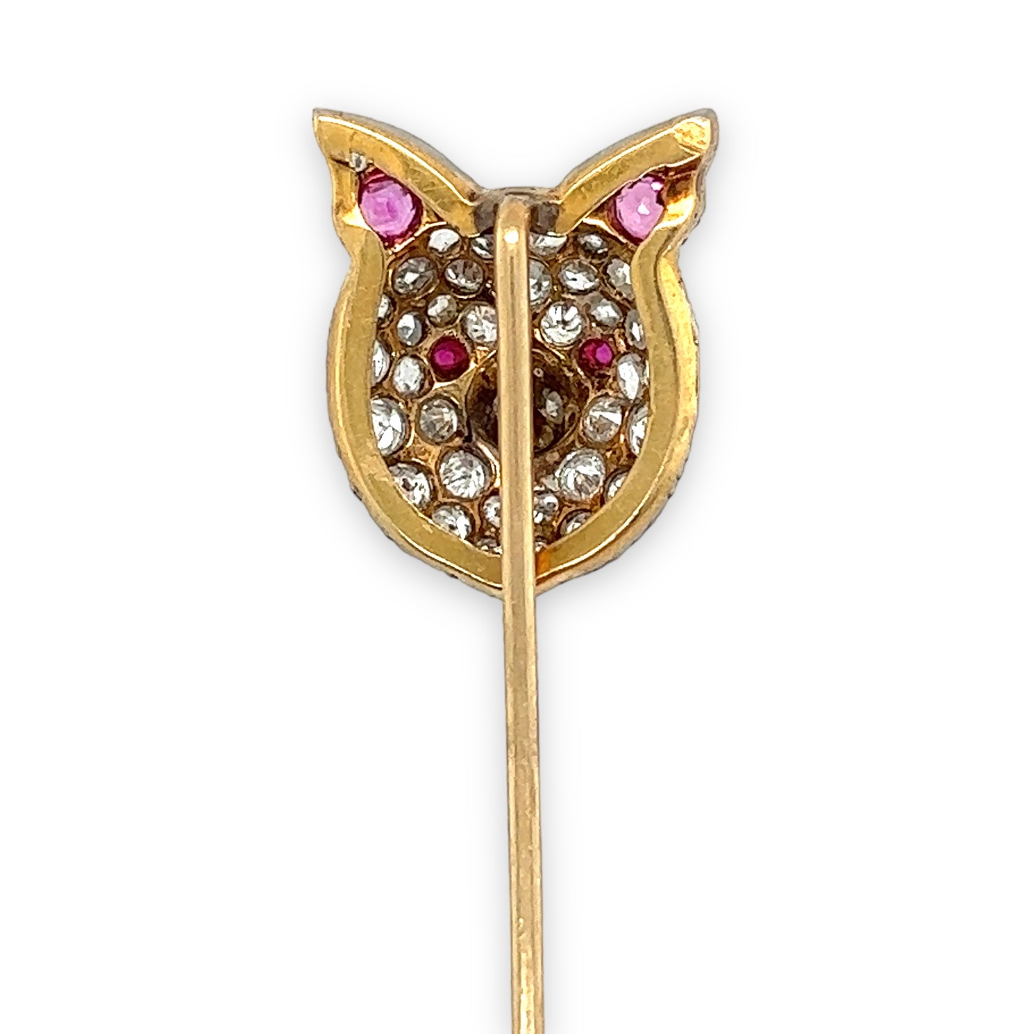 Sapphire & Diamond Fox Stickpin - Wildsmith Jewellery Stickpins