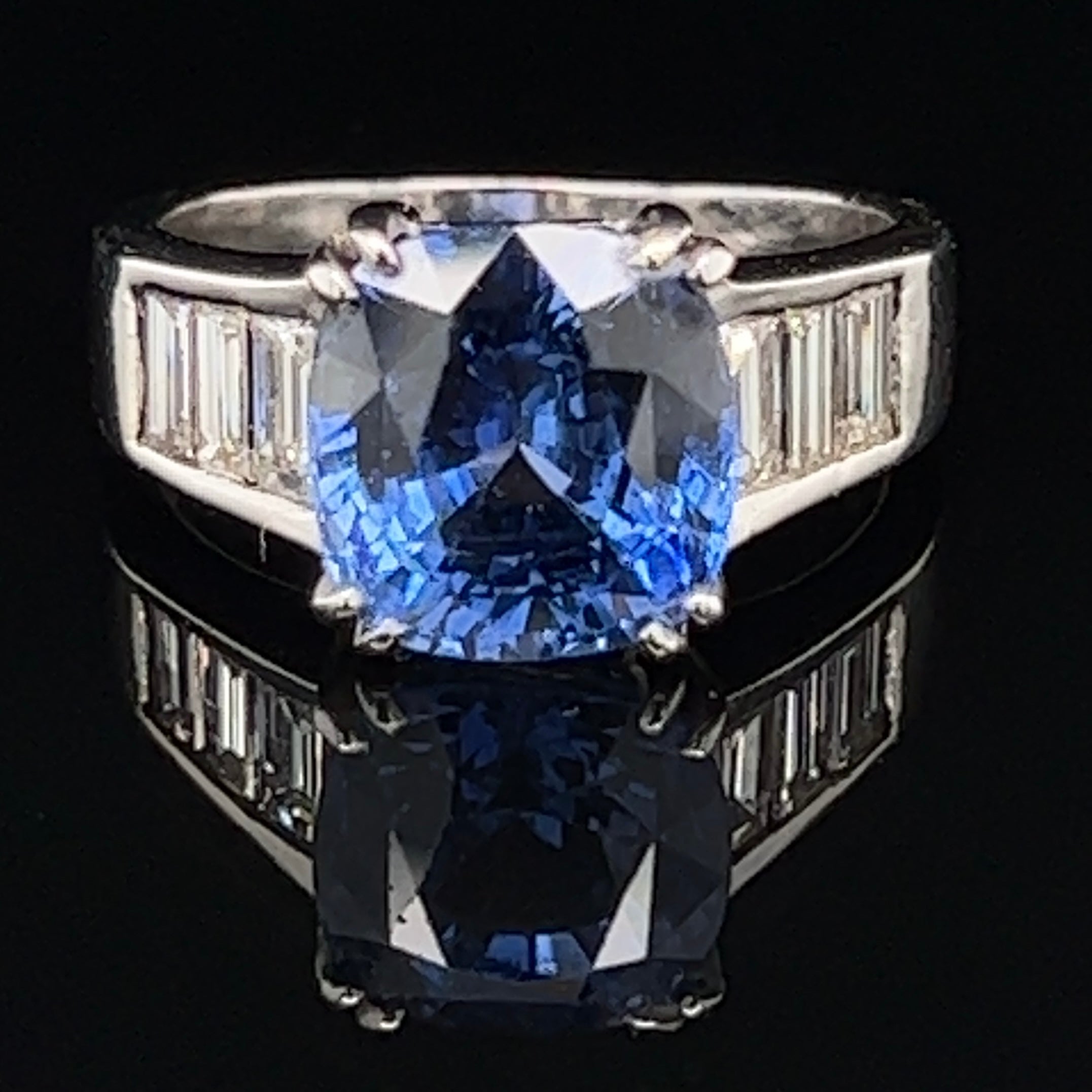 Sapphire & Diamond Engagement Ring - Wildsmith Jewellery Rings