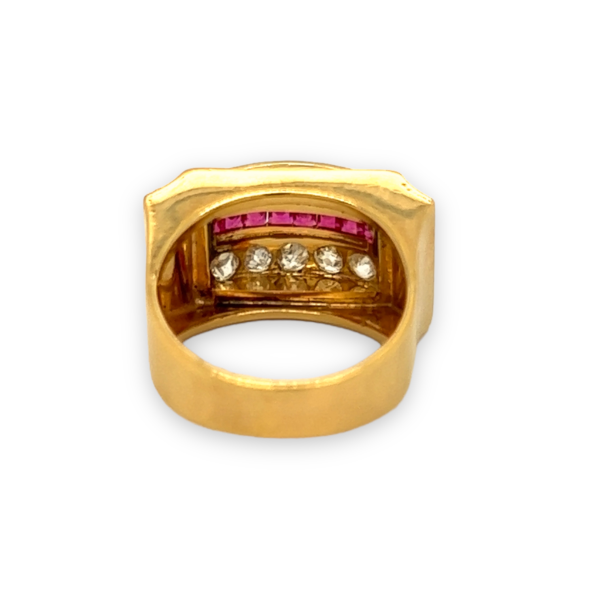 Retro Ruby & Diamond Ring, Circa 1940 - Wildsmith Jewellery Rings