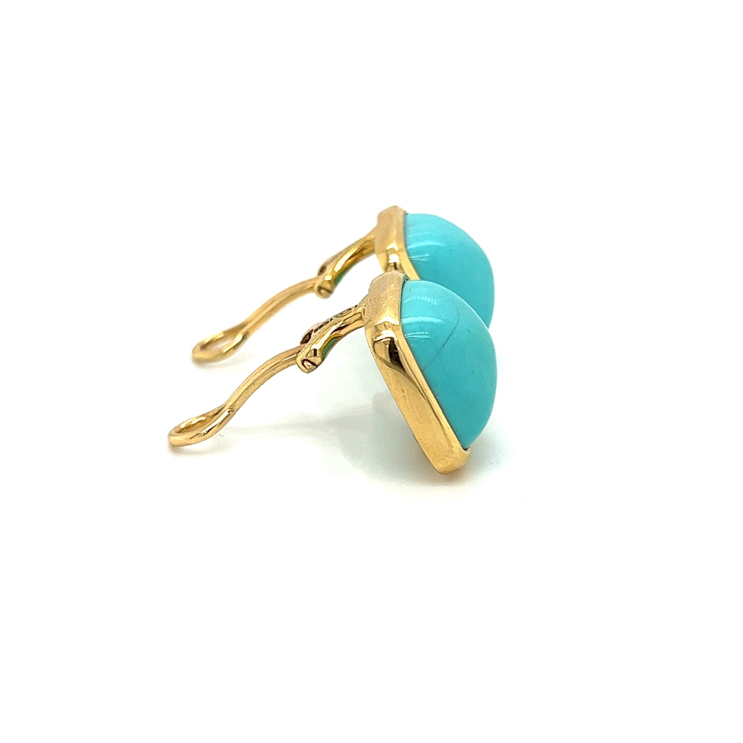 Sugarloaf Turquoise & Gold Earrings - Wildsmith Jewellery Earrings