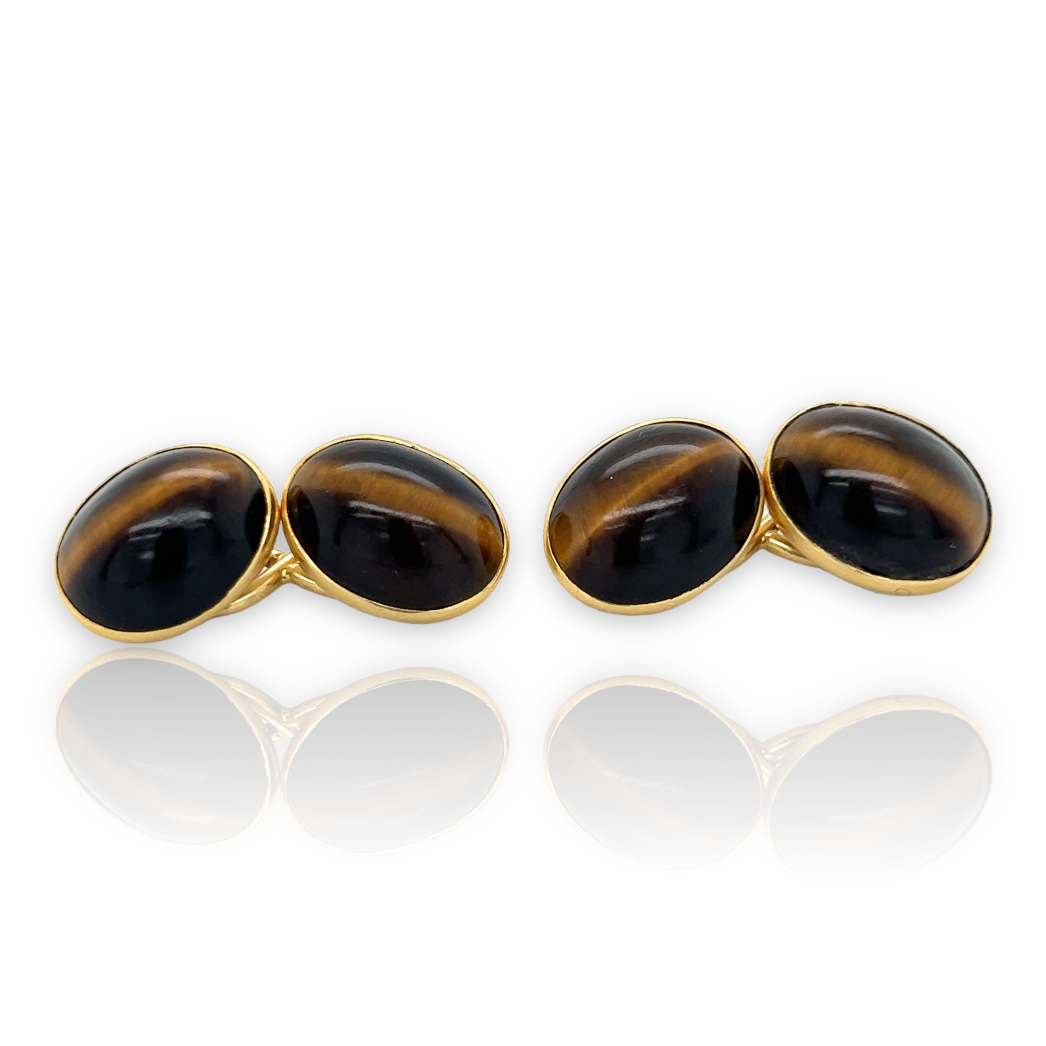 Antique Tigers Eye Cufflinks - Wildsmith Jewellery Cufflinks