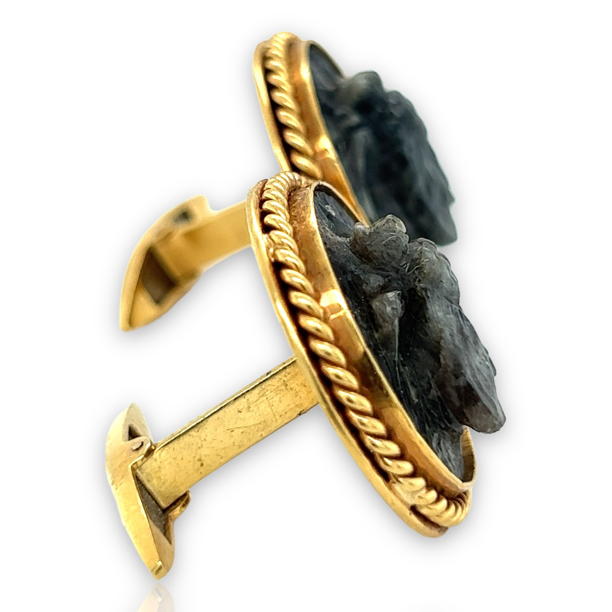 Oversized Labradorite Cufflinks, 18ct - Wildsmith Jewellery Cufflinks