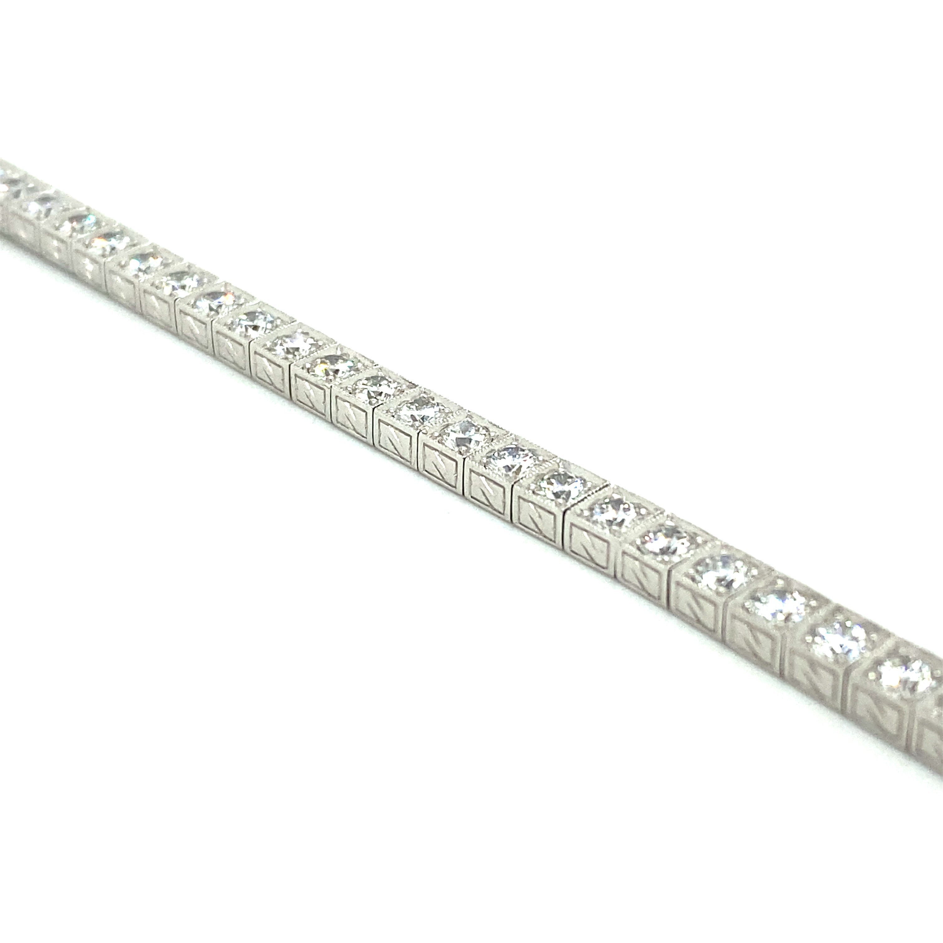 Zales Ruby and 2-1/2 CT. T.w. Diamond Alternating Line Bracelet in 14K  White Gold - ShopStyle