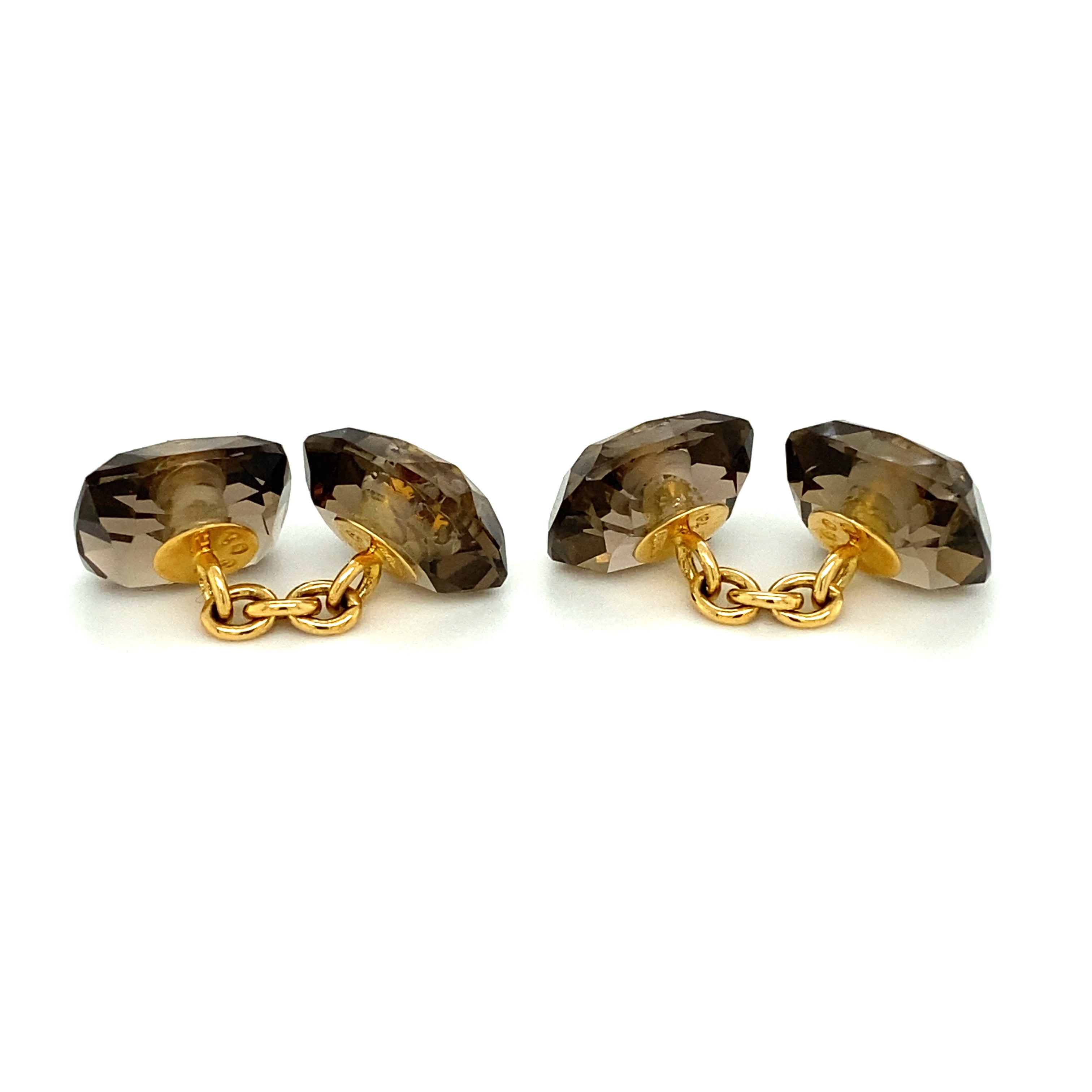 Smoky Quartz & Citrine Cufflinks by Longmire - Wildsmith Jewellery Cufflinks