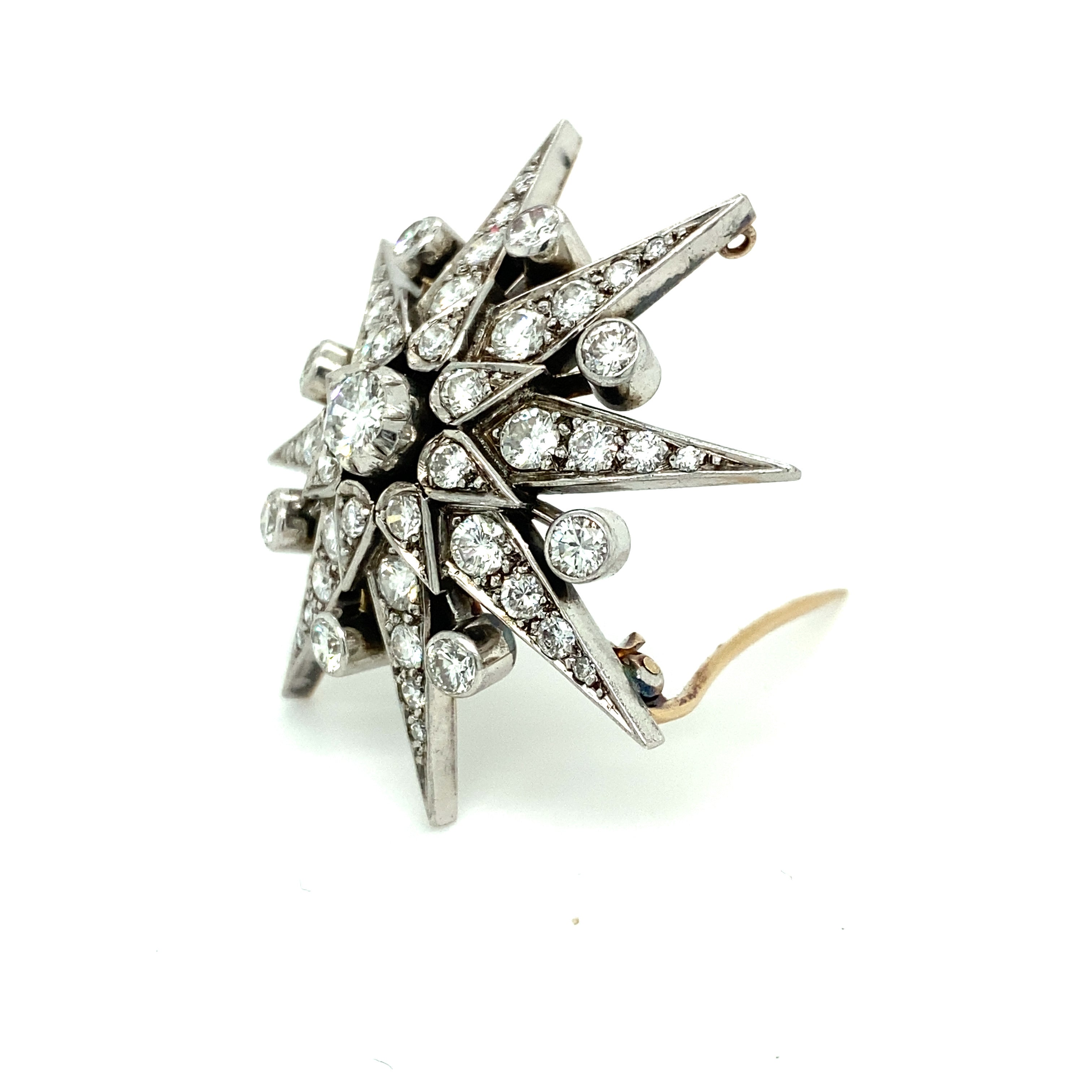 Victorian Diamond Star Brooch - Wildsmith Jewellery Brooches