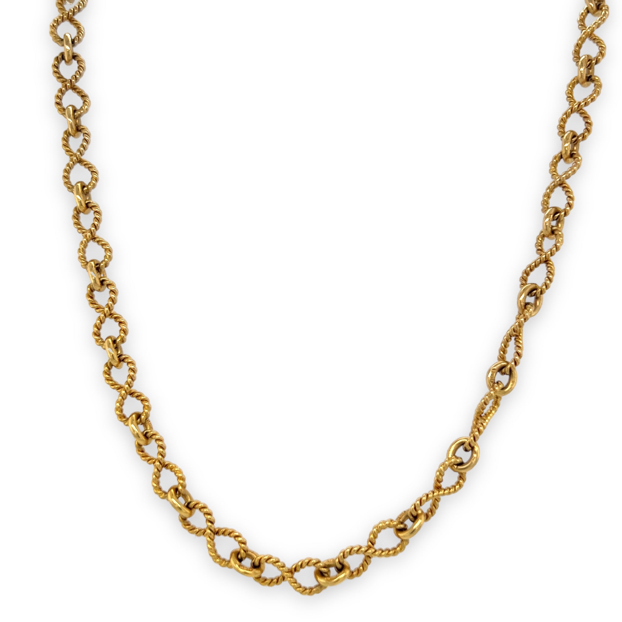 Infinity Link Yellow Gold Chain - Wildsmith Jewellery Necklaces