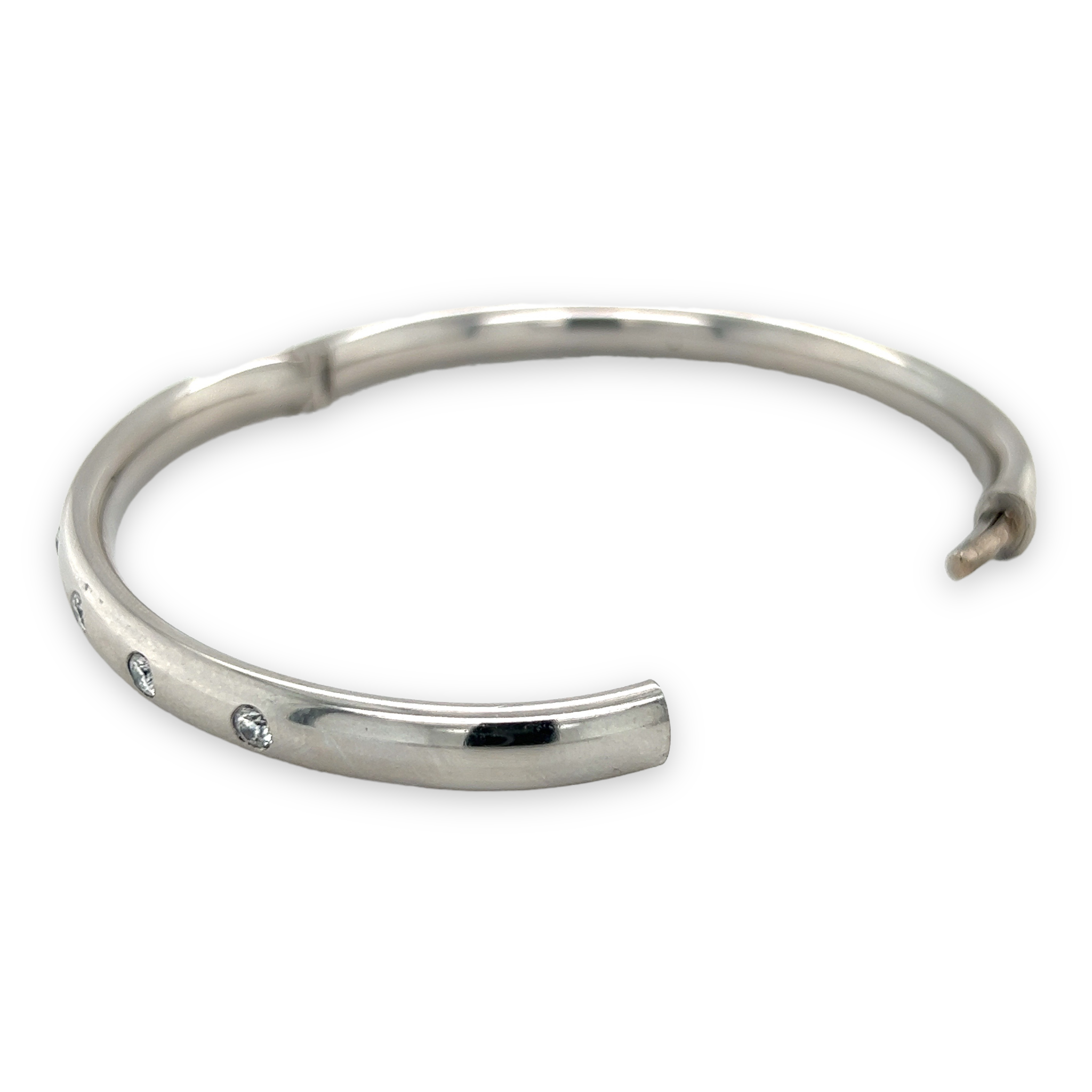 Platinum and Diamond Bangle - Wildsmith Jewellery Bracelets & Bangles