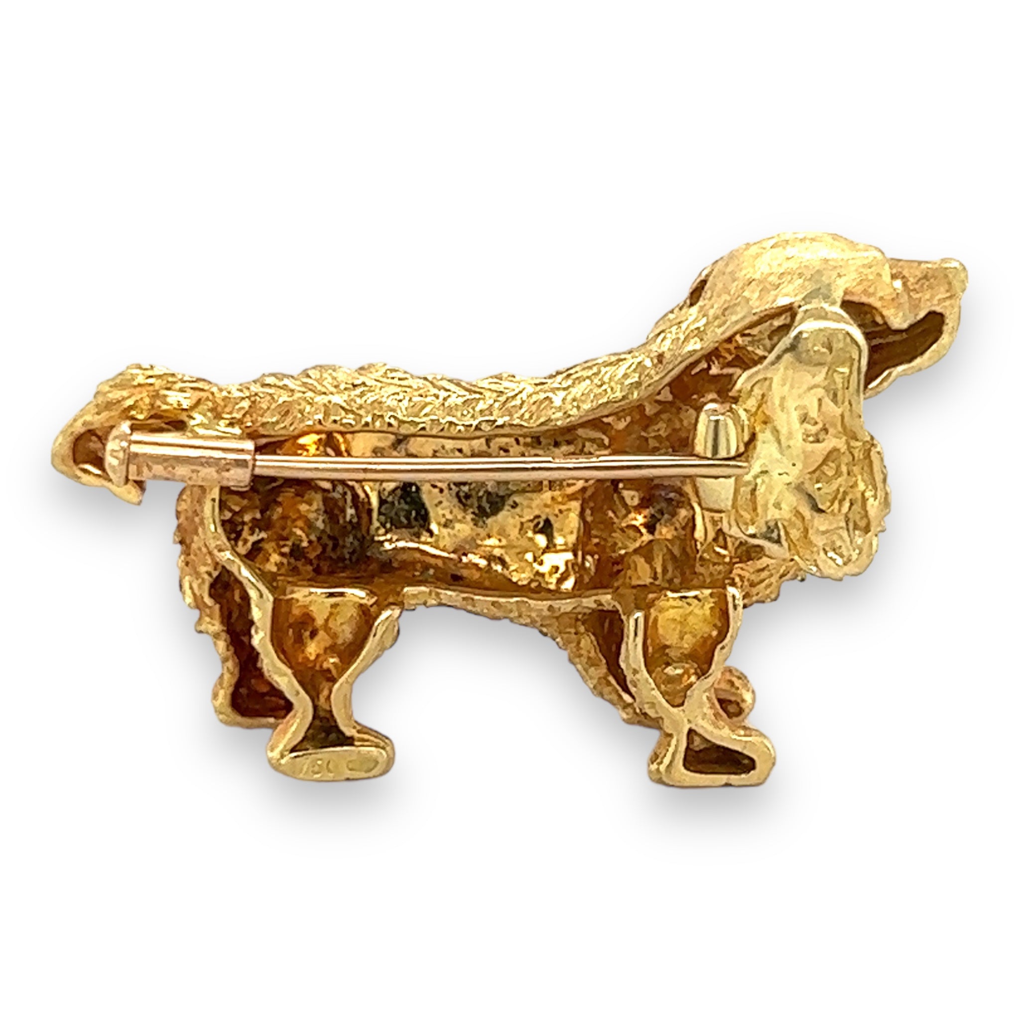 18ct Gold & Ruby Spaniel Brooch - Wildsmith Jewellery Brooches