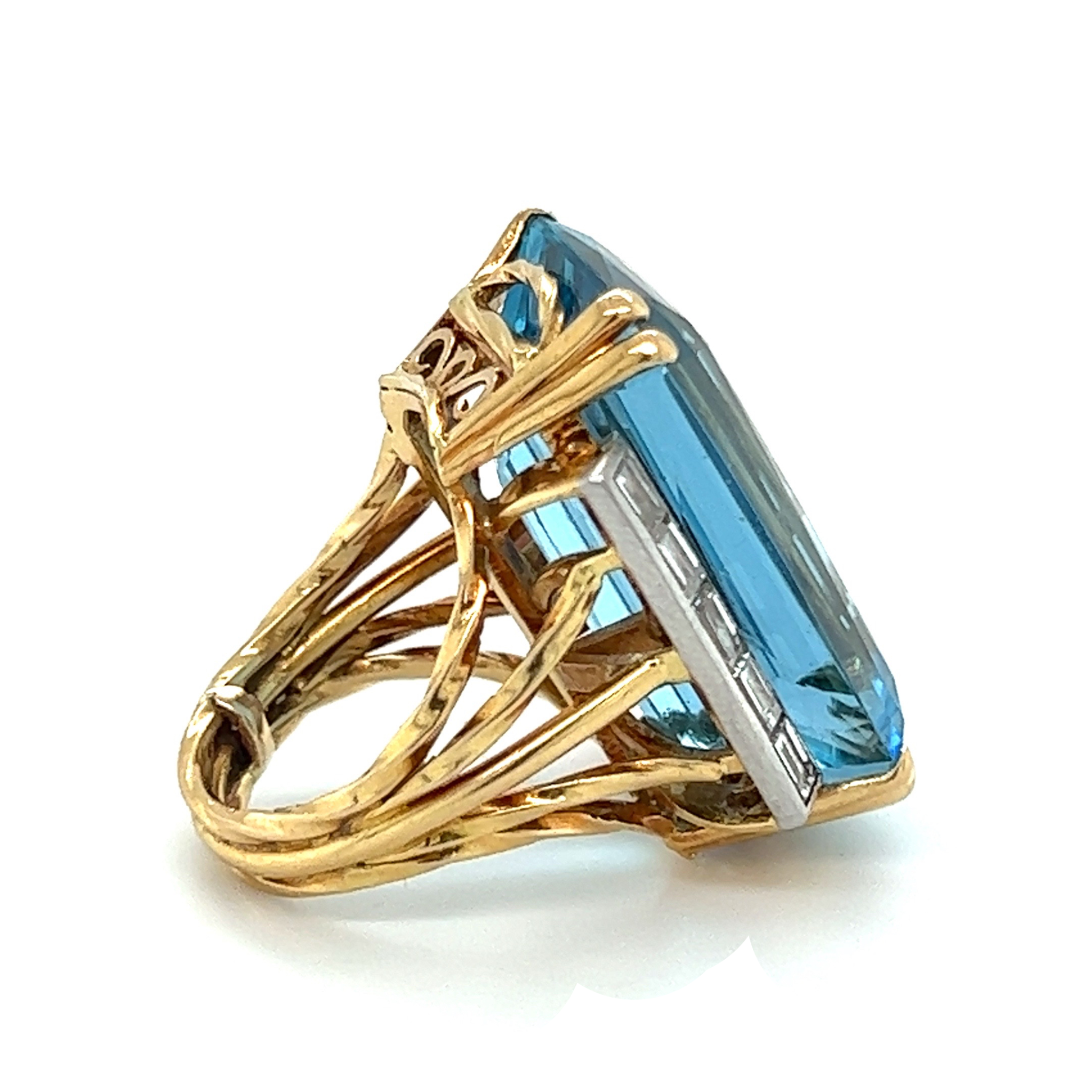 Aquamarine & Diamond Ring, 37 carats - Wildsmith Jewellery Rings