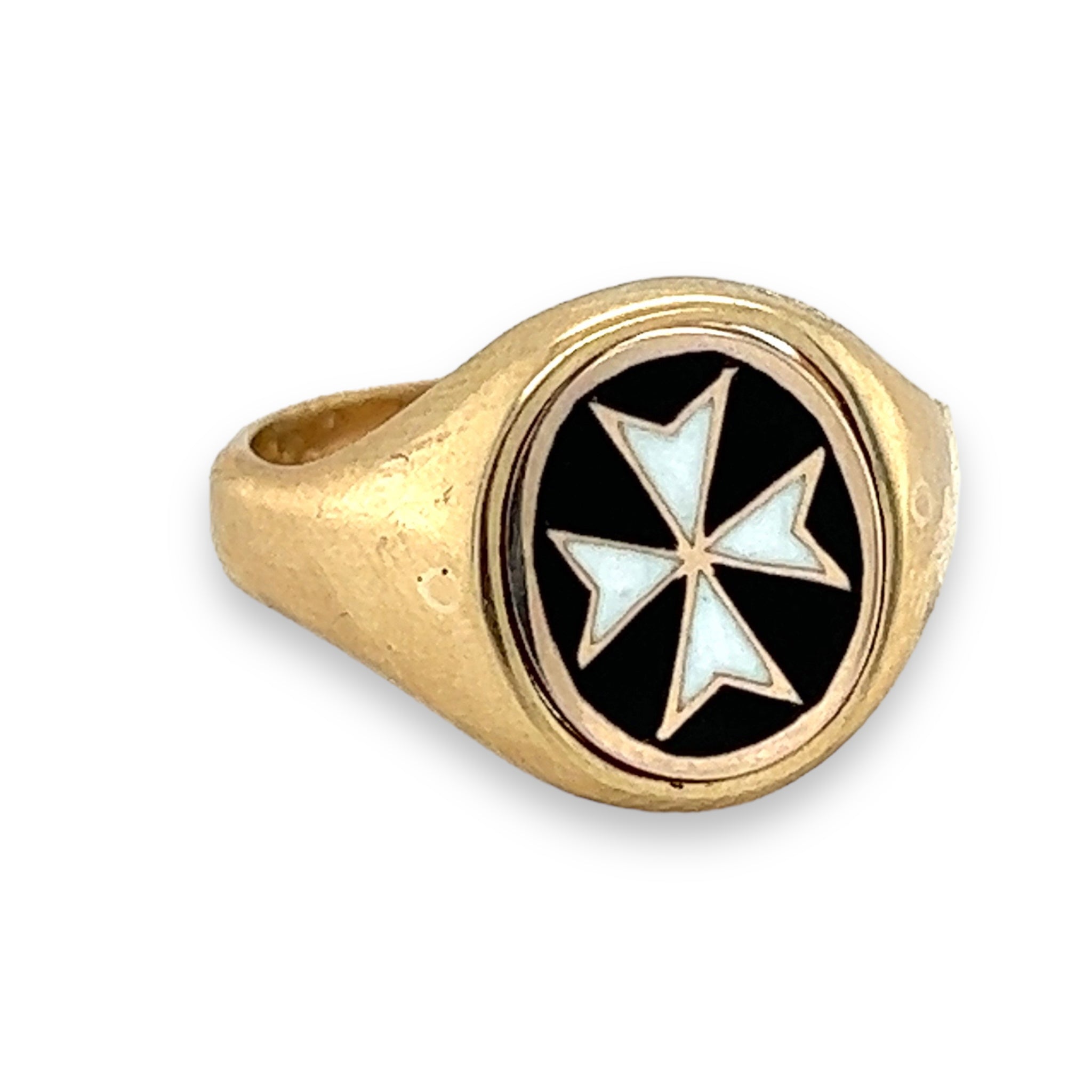 Knights of Malta Masonic Swivel Signet Ring, 9ct - Wildsmith Jewellery Signet Ring