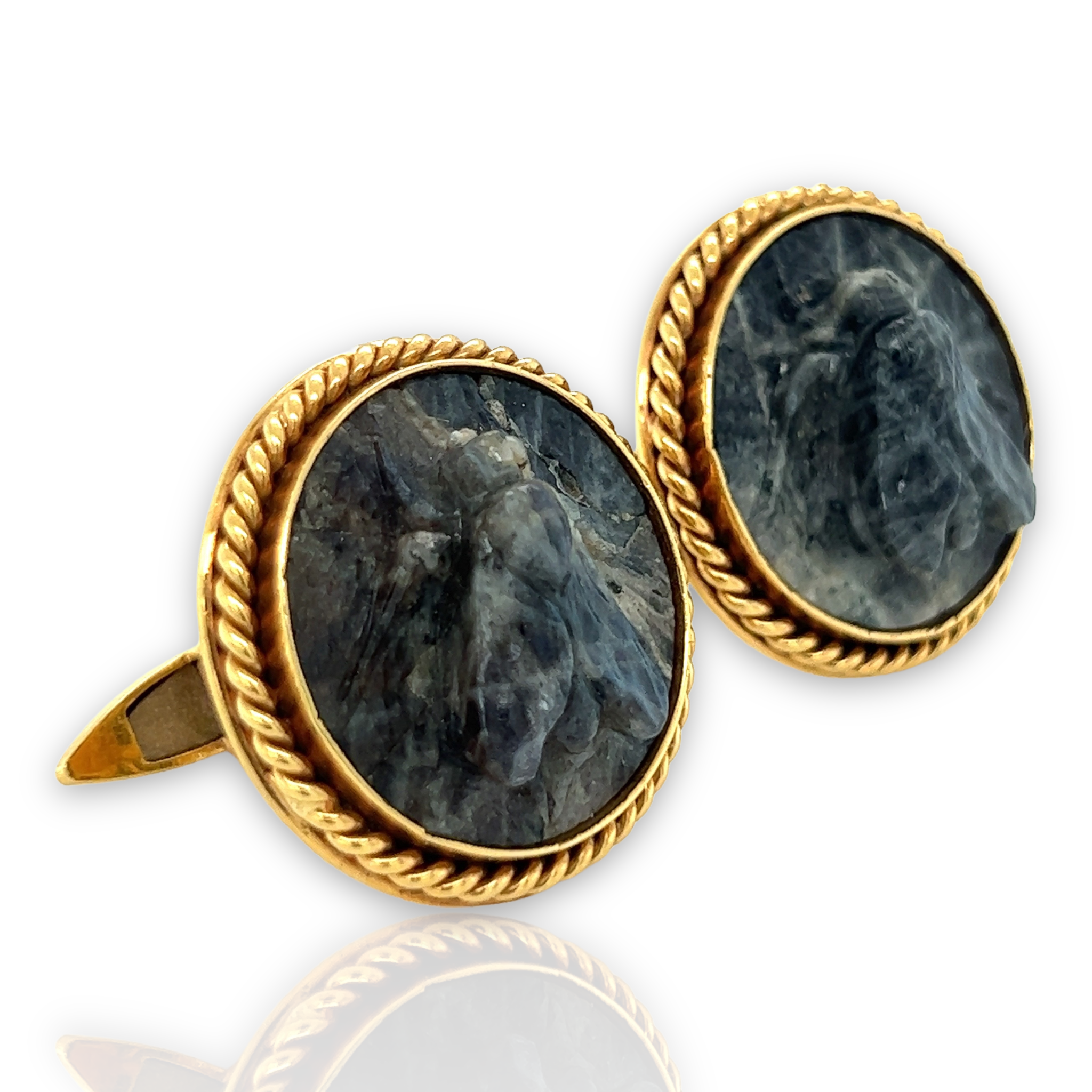 Oversized Labradorite Cufflinks, 18ct - Wildsmith Jewellery Cufflinks