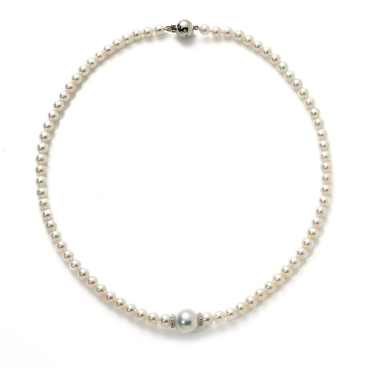 Pearl & Diamond Necklace - Wildsmith Jewellery