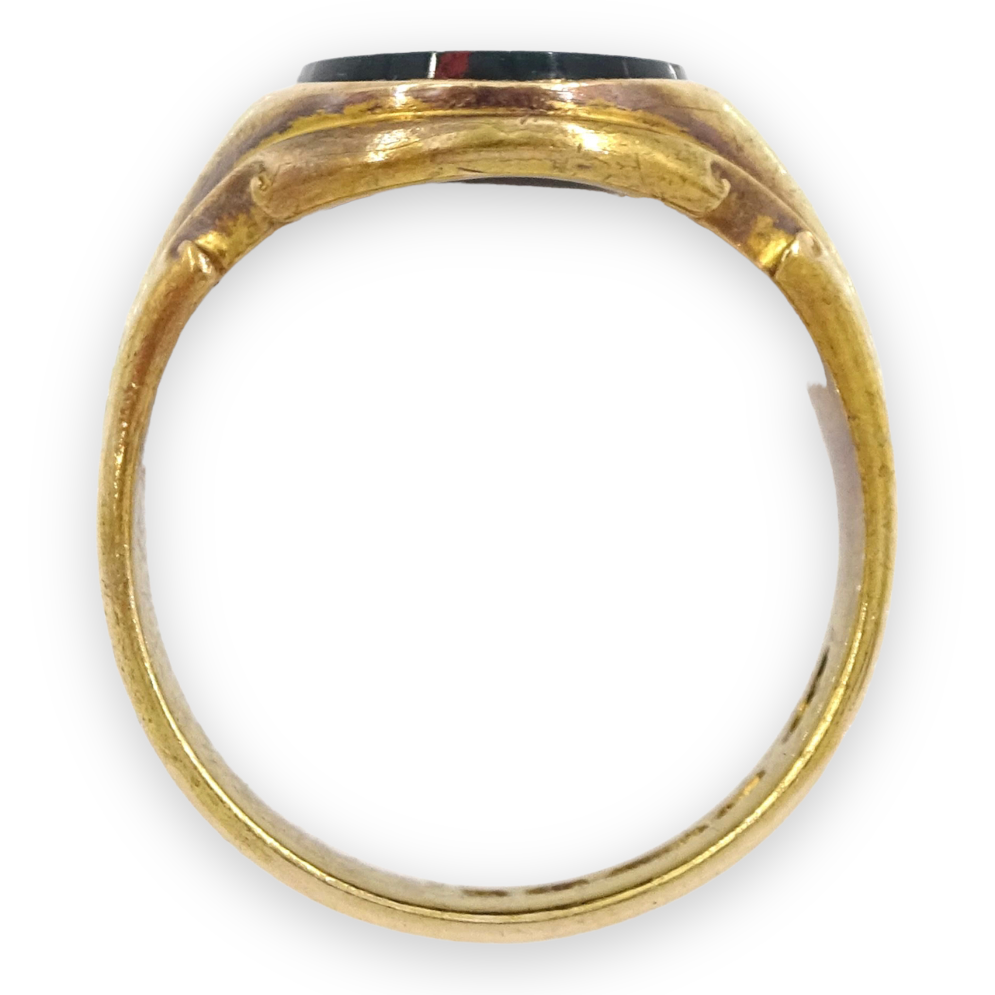 Bloodstone Coat Of Arms Signet Ring For Men- Danelian Jewelry