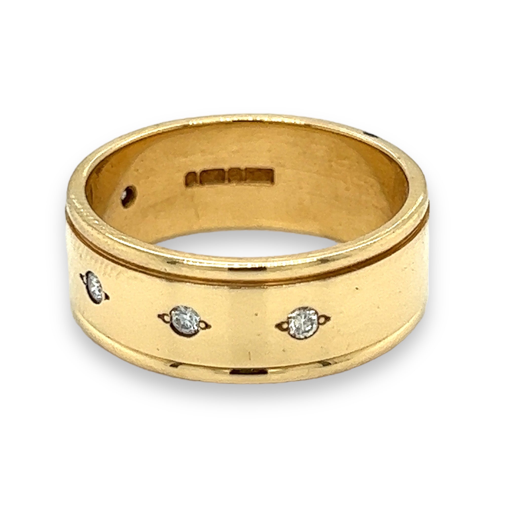 18ct Yellow Gold & Diamond Wedding Band - Wildsmith Jewellery Rings