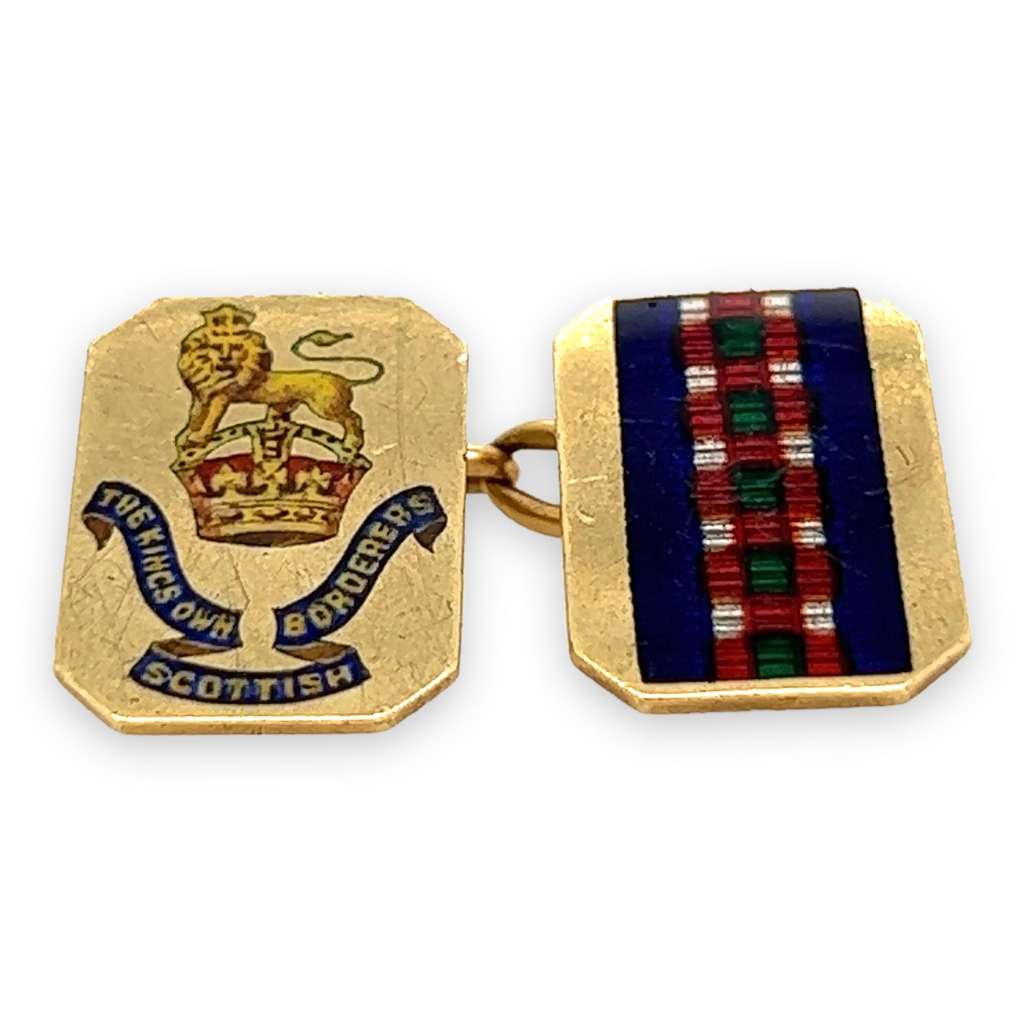 18ct Regimental Cufflinks, The Kings Own Scottish Borderers - Wildsmith Jewellery Cufflinks