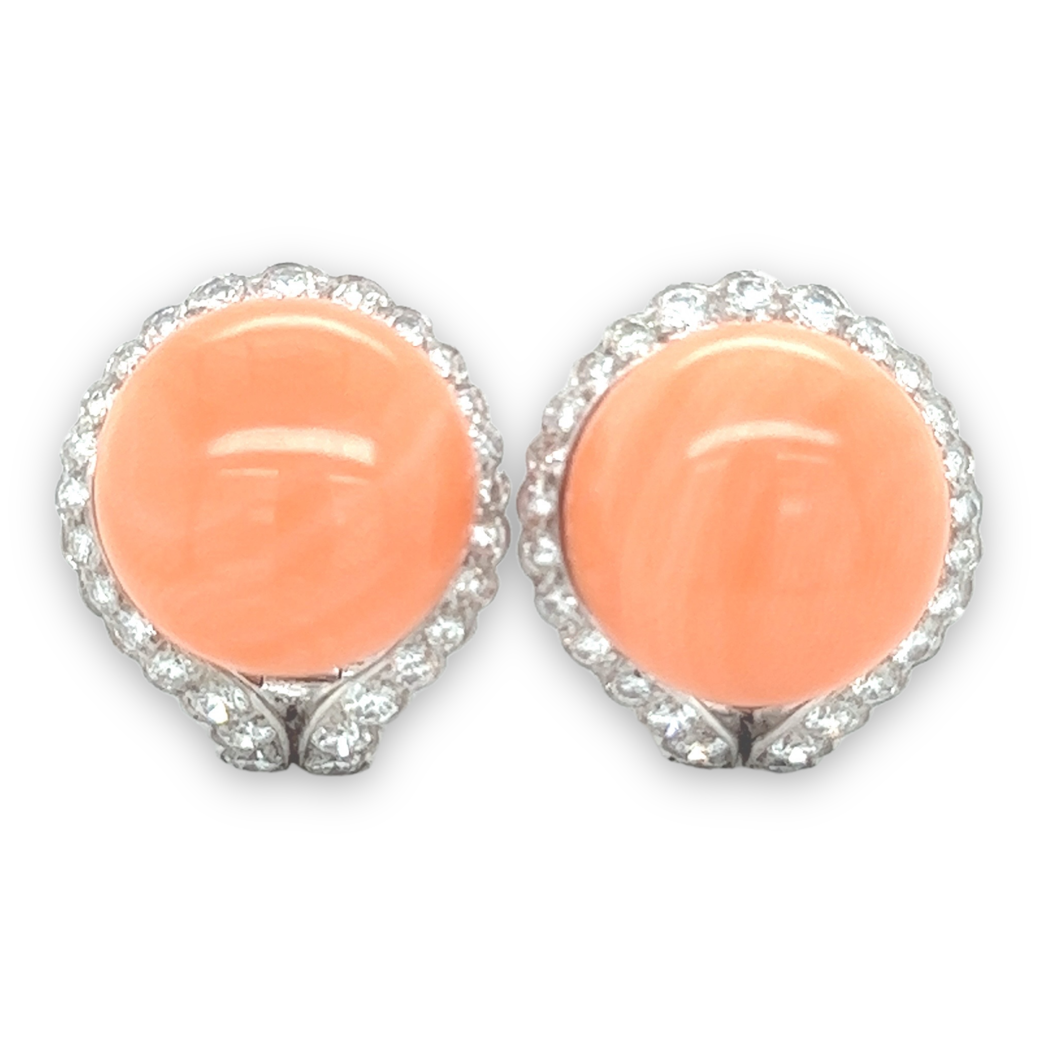 Coral and Diamond Earrings - Wildsmith Jewellery Earrings