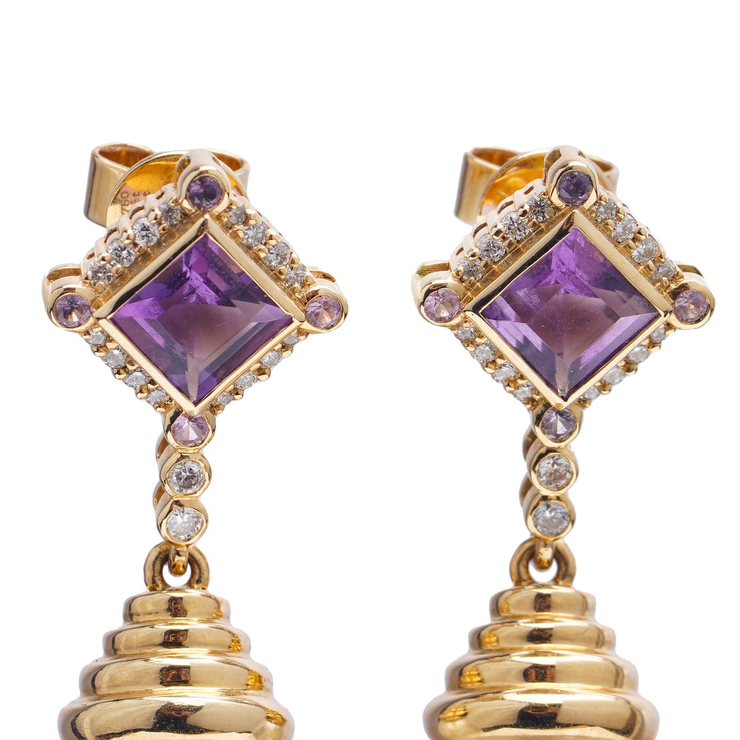 Akoya Pearl & Amethyst Earrings - Wildsmith Jewellery Earrings