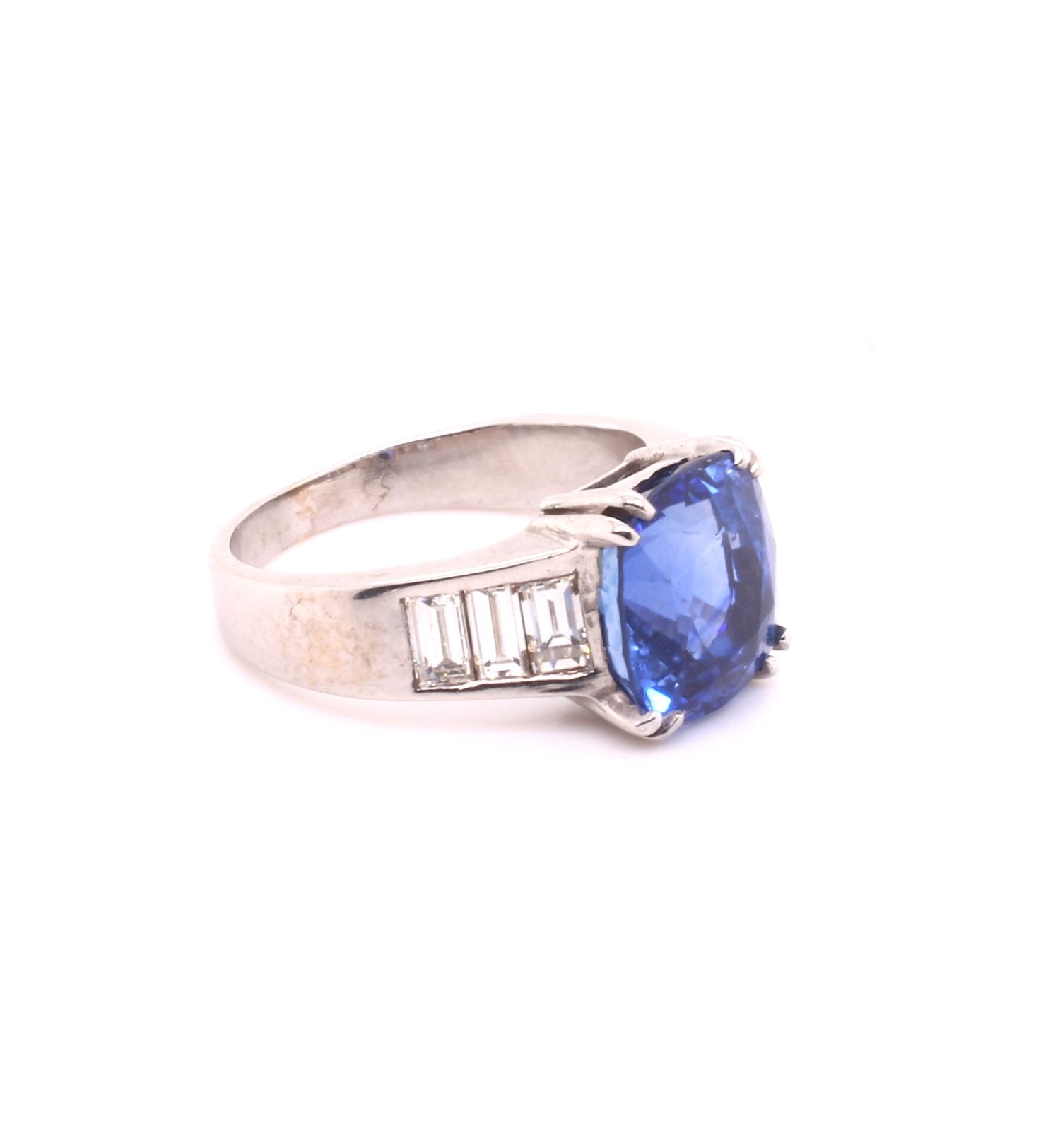 Sapphire & Diamond Engagement Ring - Wildsmith Jewellery Rings