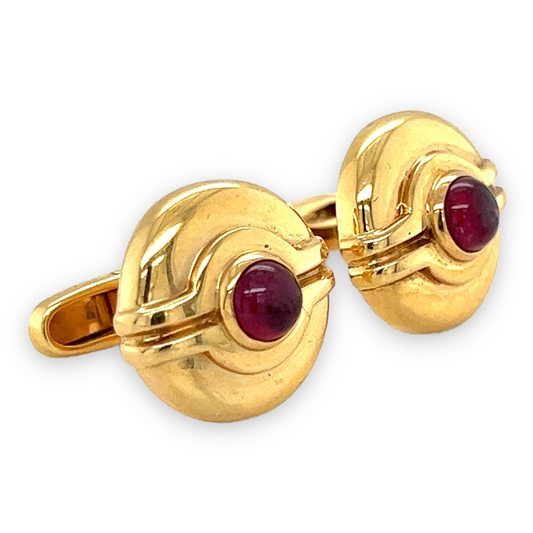 Kutchinsky Ruby Cufflinks 18ct Gold - Wildsmith Jewellery Cufflinks