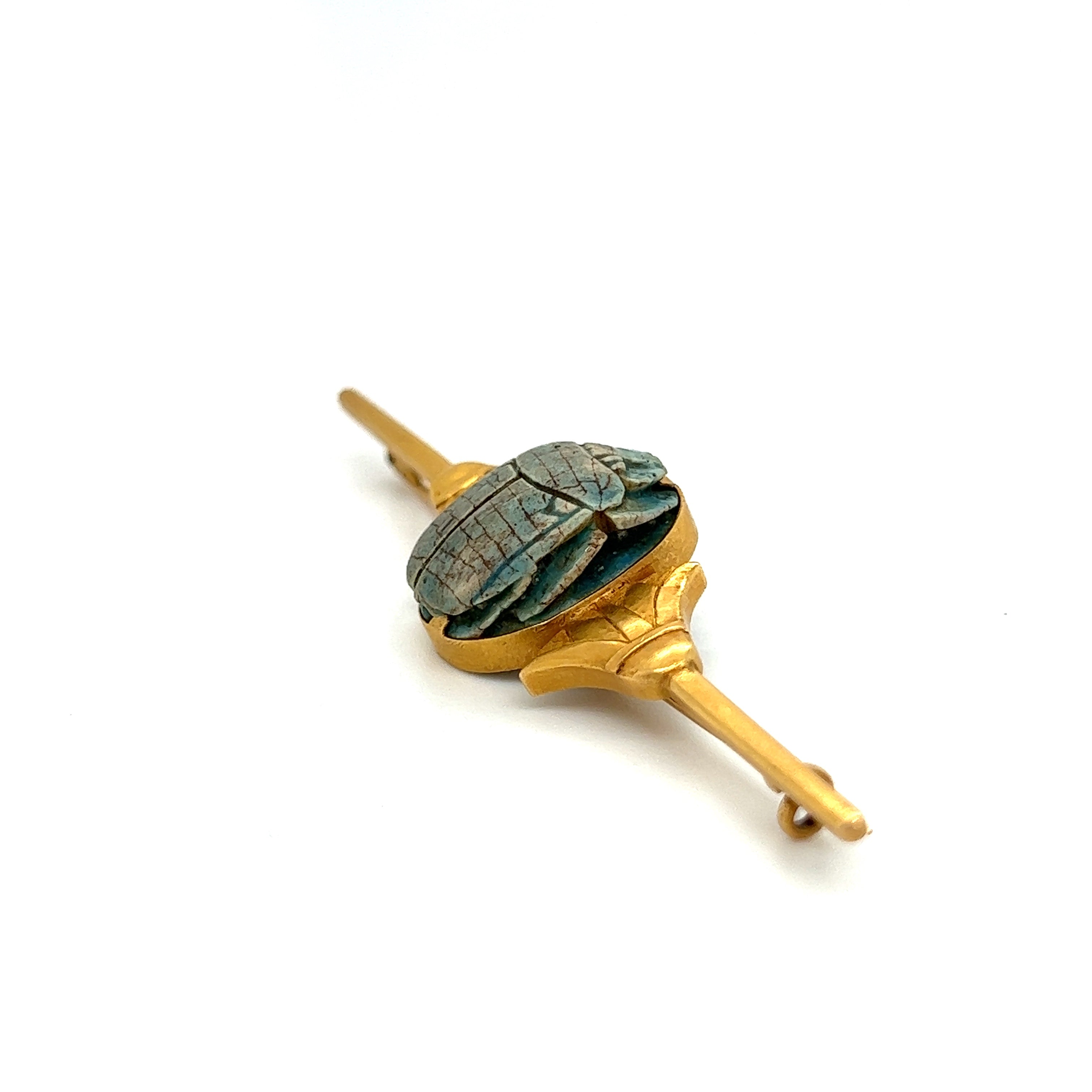 Art Nouveau Egyptian Revival Scarab Brooch - Wildsmith Jewellery Brooches & Lapel Pins