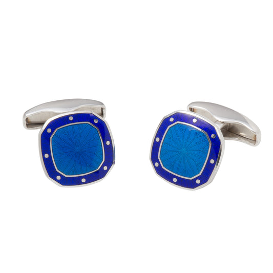 Silver Enamel Cufflinks - Wildsmith Jewellery Cufflinks