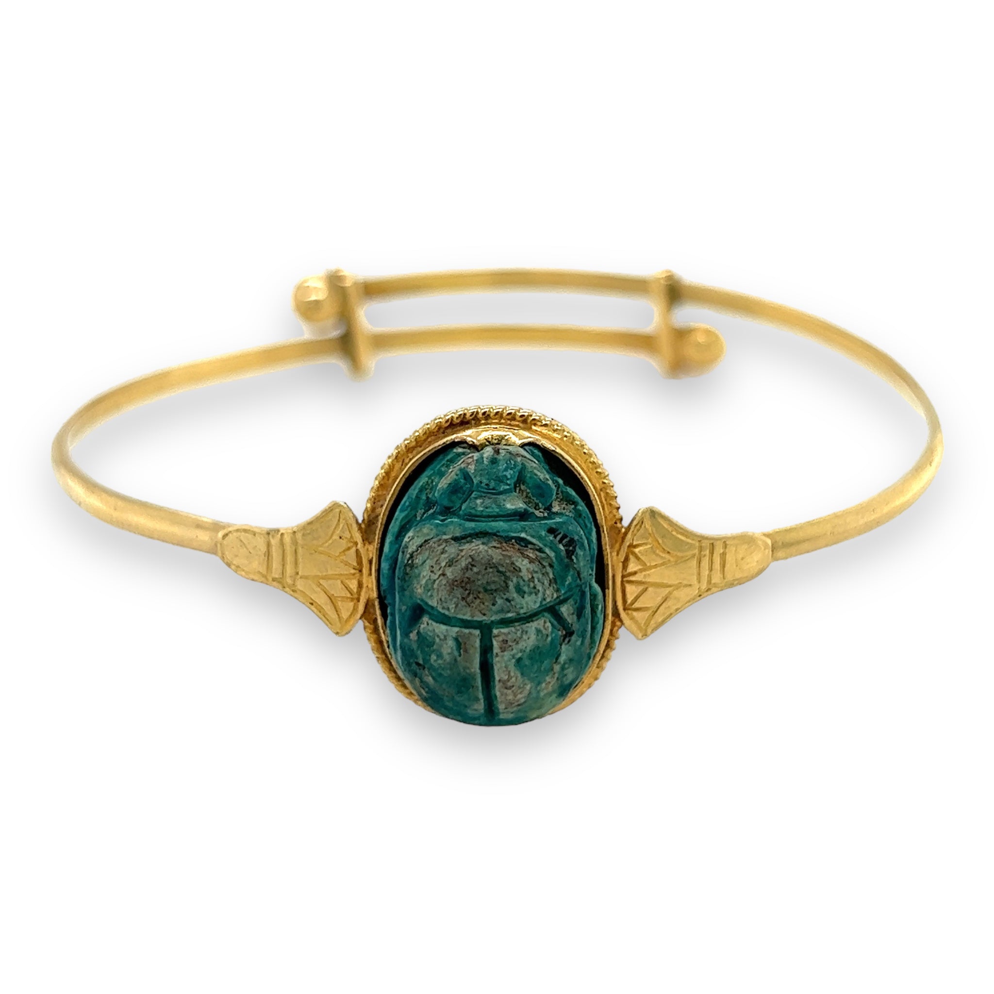 19th Century Grand Tour Egyptian Scarab Bangle - Wildsmith Jewellery Bracelets & Bangles