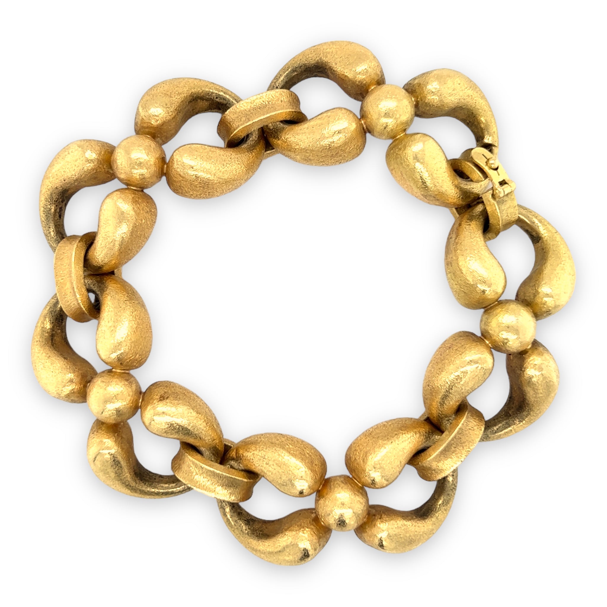 18ct Gold Plated Sterling Silver Pearl Bracelet - TK Maxx UK