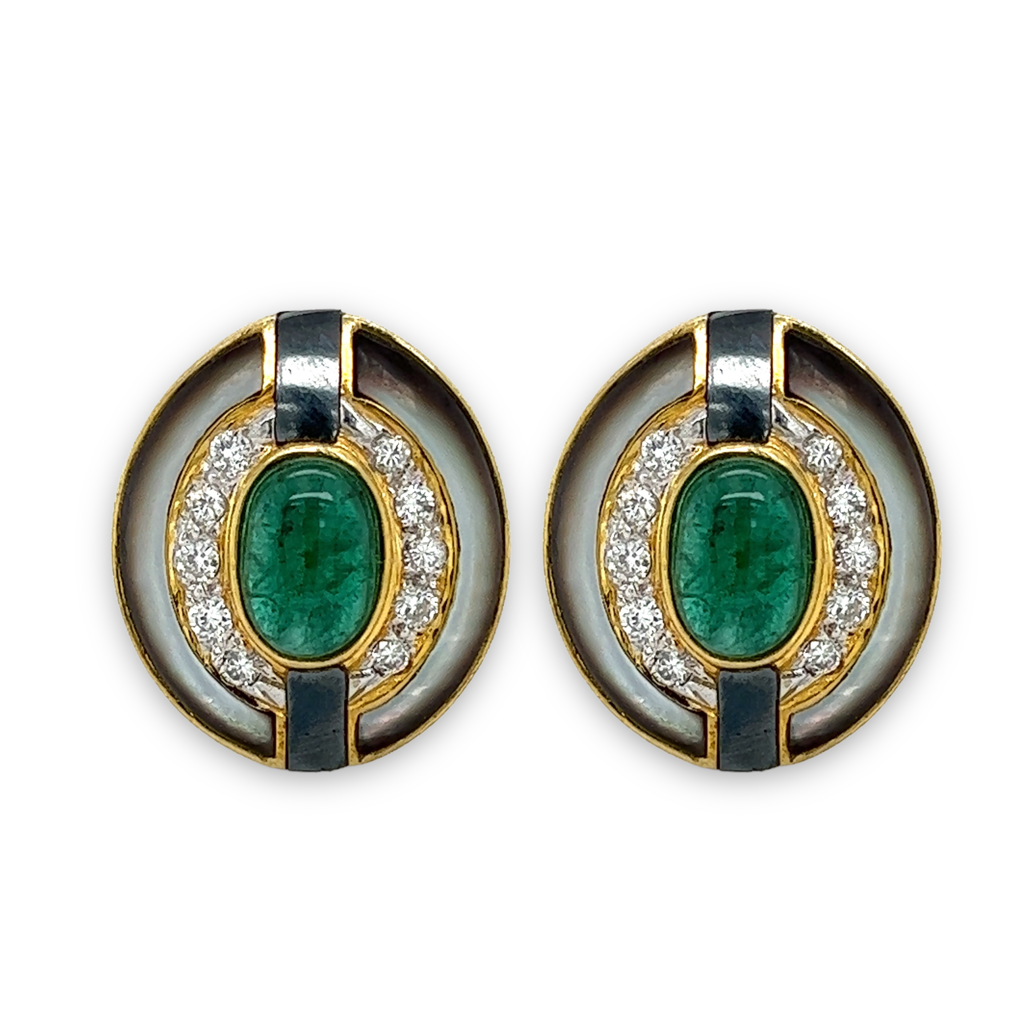 Emerald and Diamond Earrings - Wildsmith Jewellery Earrings