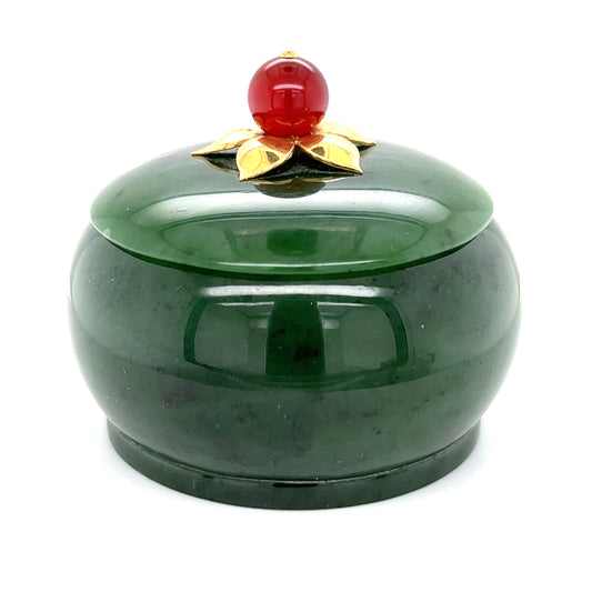 Vacheron Constantin Nephrite Jade & Carnelian Box - Wildsmith Jewellery Boxes