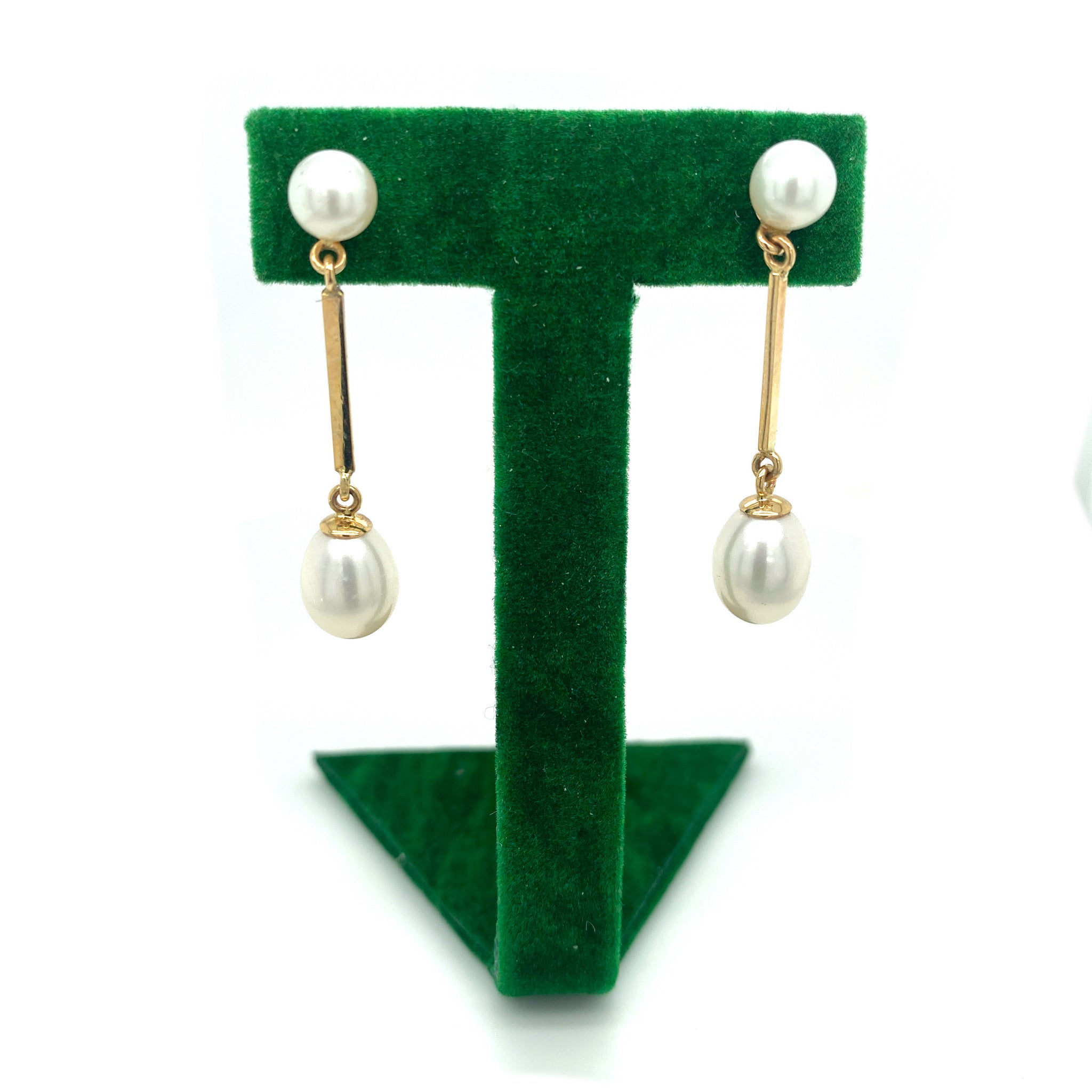 Pearl and Gold Drop Earrings - Wildsmith Jewellery Earrings