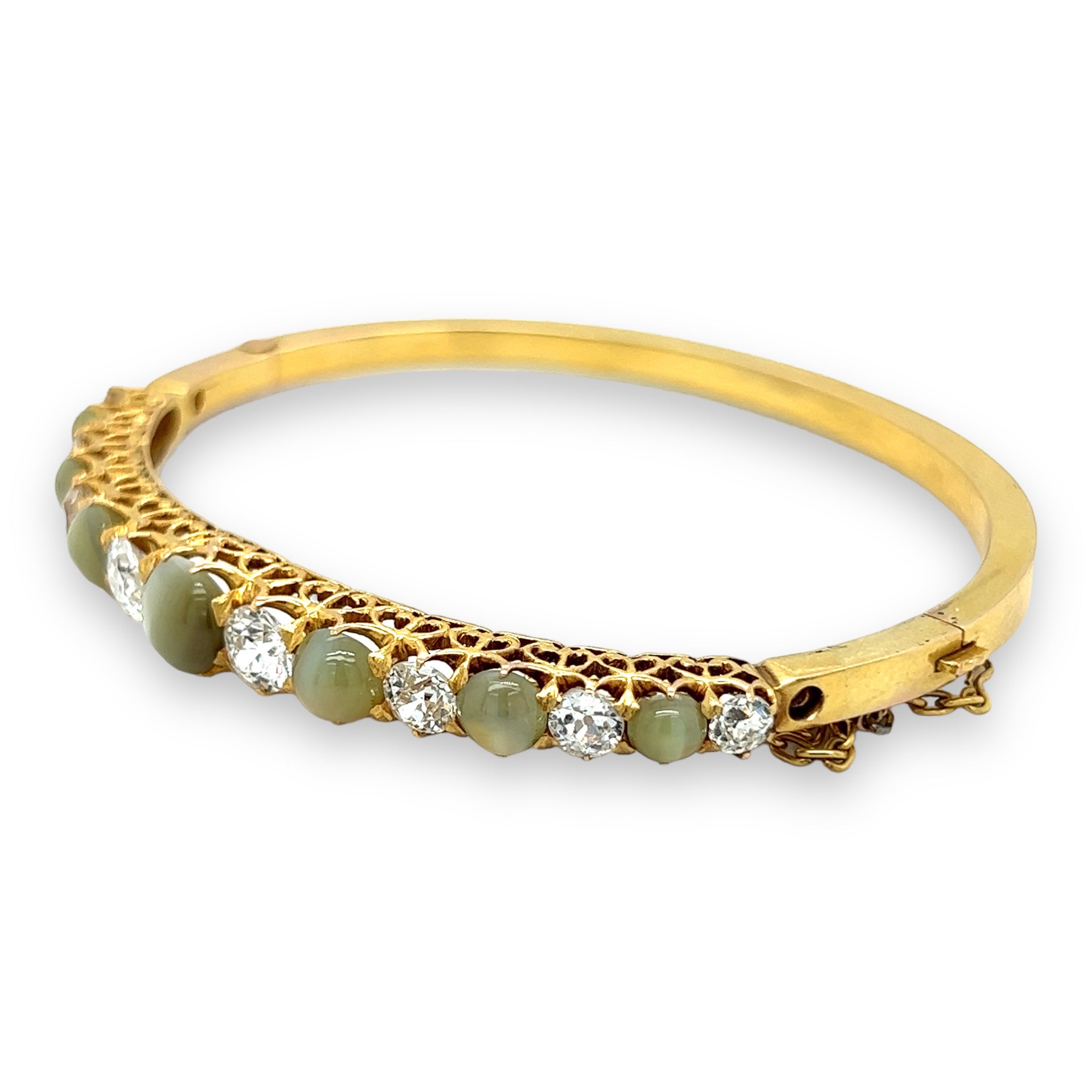 Vintage Diamond Box Link Diamond Bracelet 14k White Gold -  petersuchyjewelers
