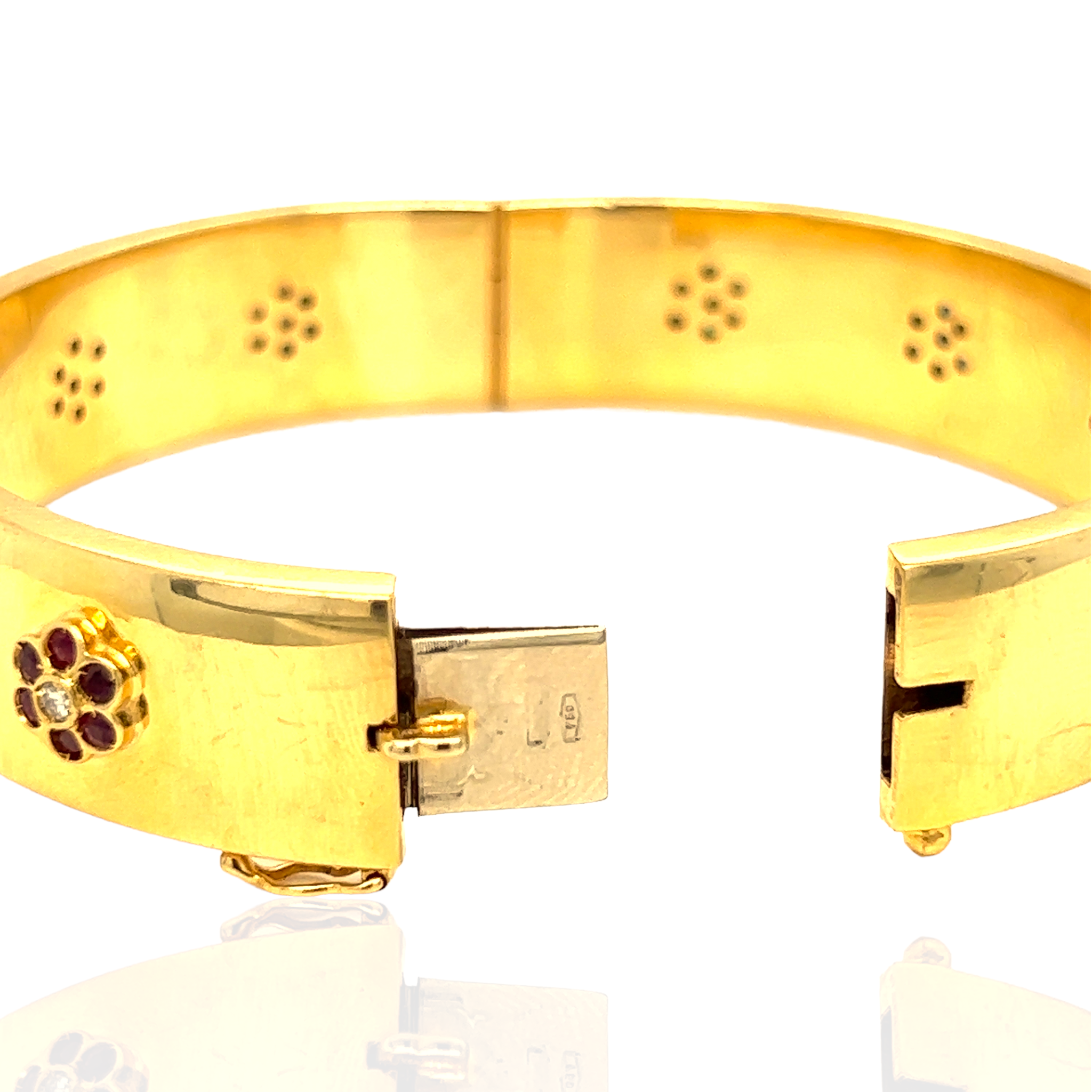 Gold Gem Set Bangle - Wildsmith Jewellery Bracelets & Bangles