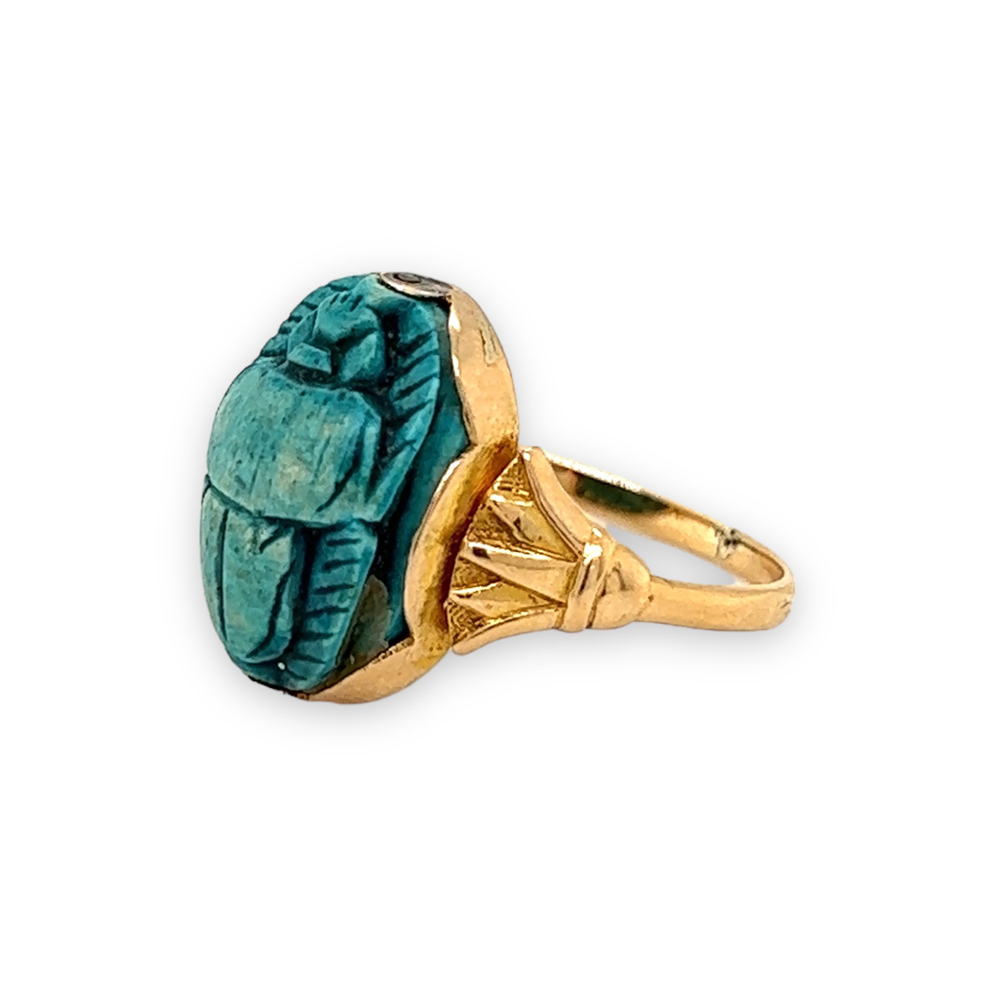 Turquoise hot sale scarab ring