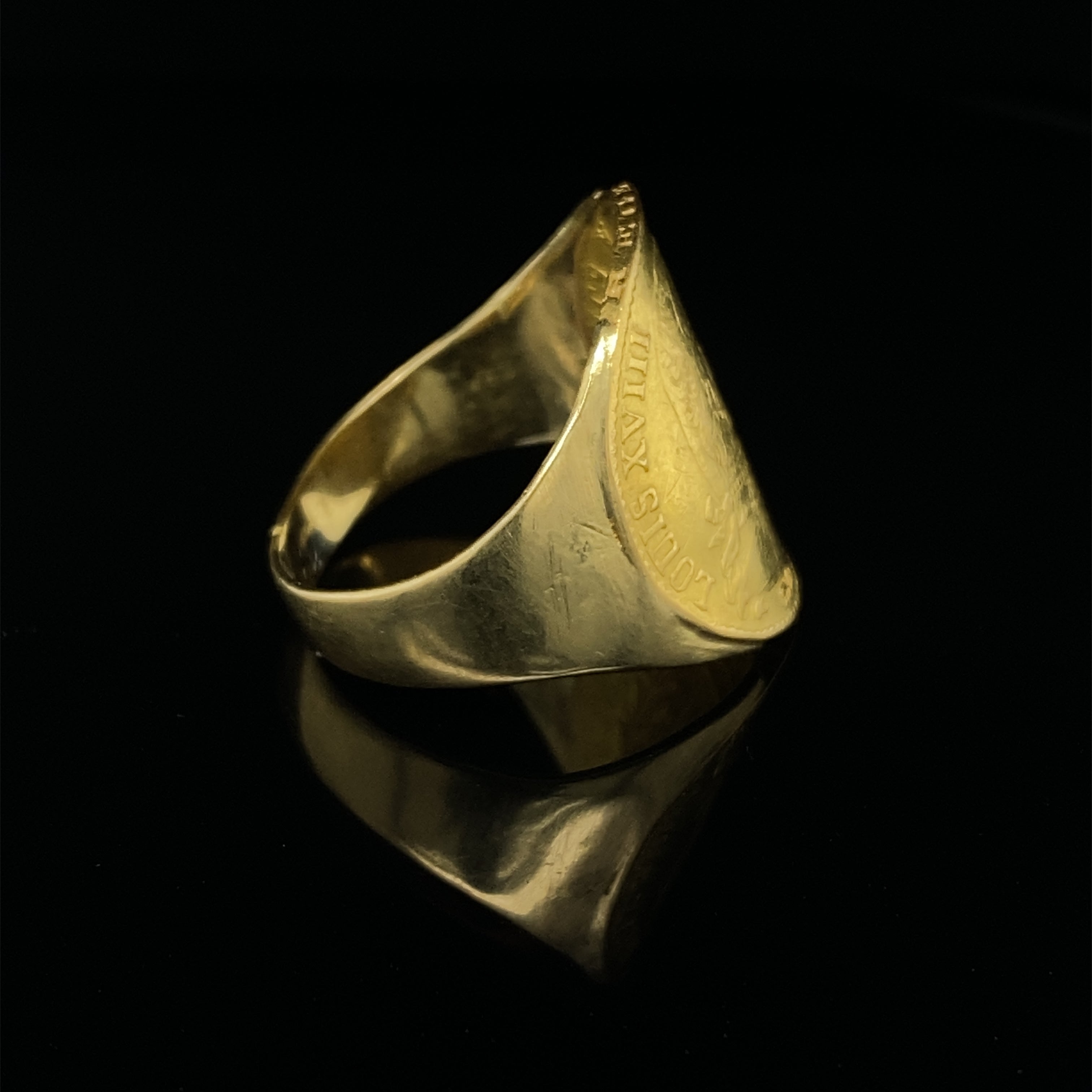 20 Franc Louis XVIII Gold Coin Ring - Wildsmith Jewellery Rings