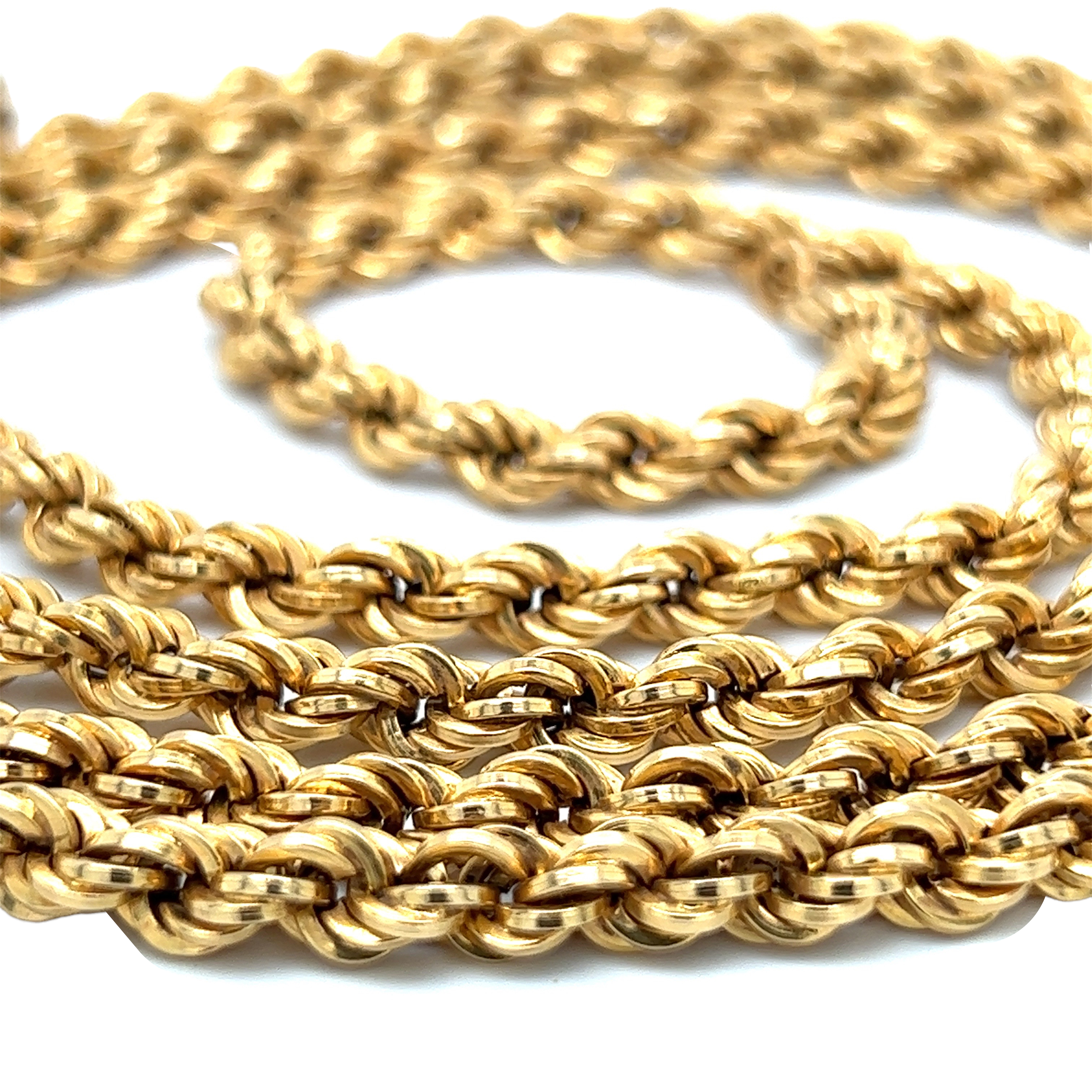 Vintage 18ct Gold Rope Twist Chain - Wildsmith Jewellery Necklaces