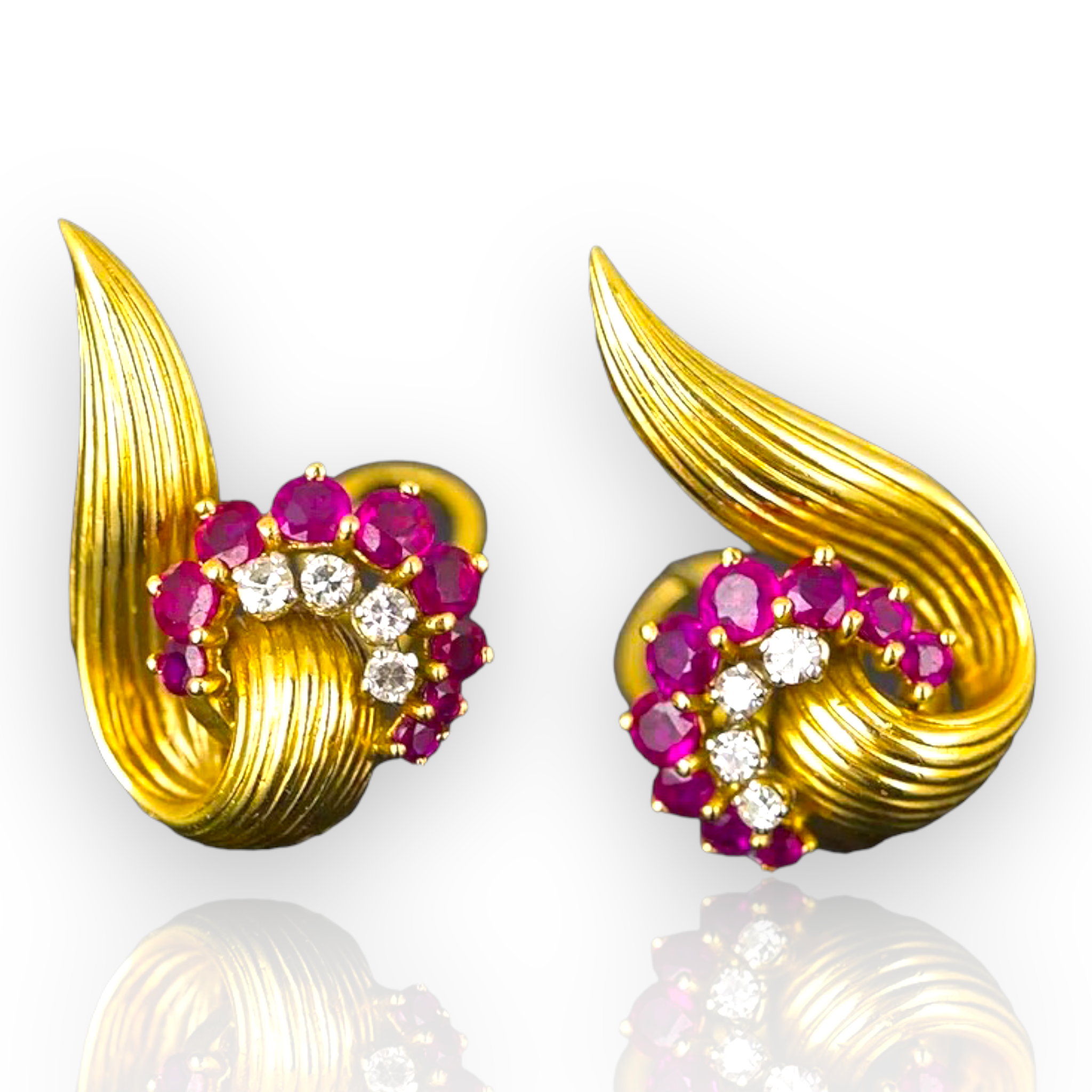 Kutchinsky Ruby & Diamond Earrings, 1969 - Wildsmith Jewellery Earrings