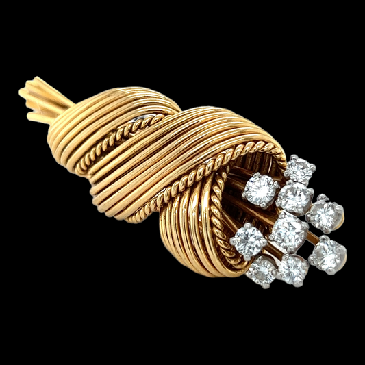 Vintage Cartier Paris Diamond Brooch - Wildsmith Jewellery Brooches & Lapel Pins